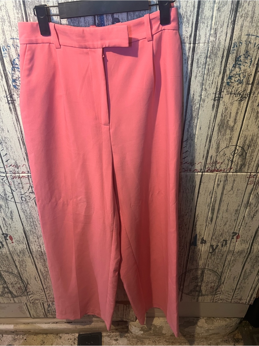 Zara Rose Pink High-Waist Wide-Leg Trousers - Picture 2 of 5
